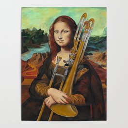 "Trombona Lisa" by Jen Hinkle Poster