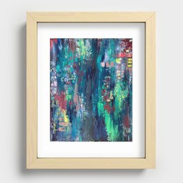 dissonance, abstract painting Recessed Framed Print
