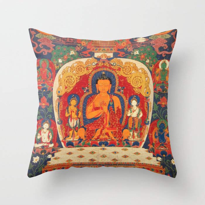 Maitreya Bodhisattva Buddhist Deity Buddha Throw Pillow