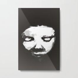 Scary White Face Metal Print