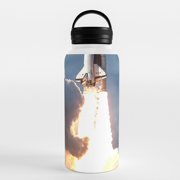 Space Shuttle Columbia climbs into orbit from Launch Pad 39B on Nov 19 1996 Water  Bottle by LindenDesigns