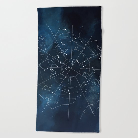 Celestial Map Beach Towel