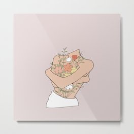 Flowers from within Metal Print