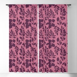 Lovely Leaves - Purple Blackout Curtain