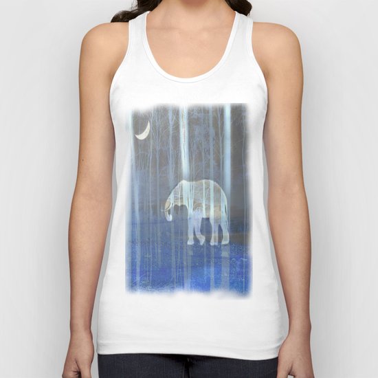 Moonlight with elephant Unisex Tank Top