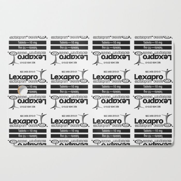 Lexapro Love - Black and White Cutting Board