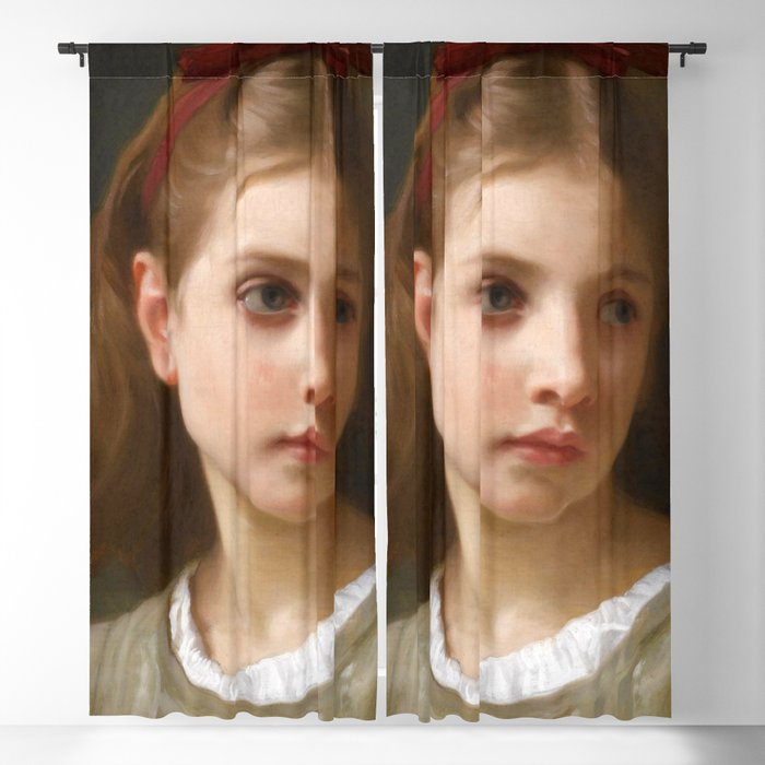 William-Adolphe Bouguereau "Portrait of a girl" Blackout Curtain