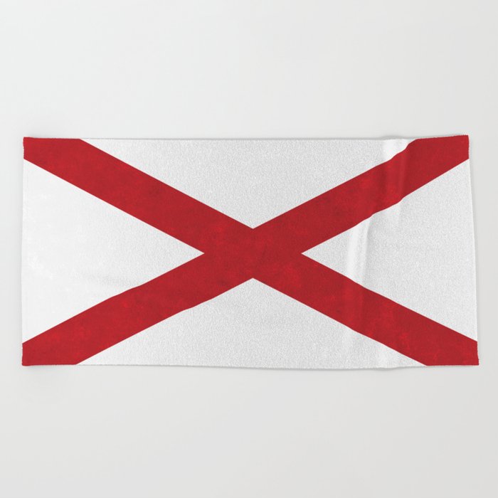 Flag of Alabama US State Beach Towel