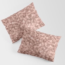 Luxury Rose Gold Sparkle Pattern Pillow Sham