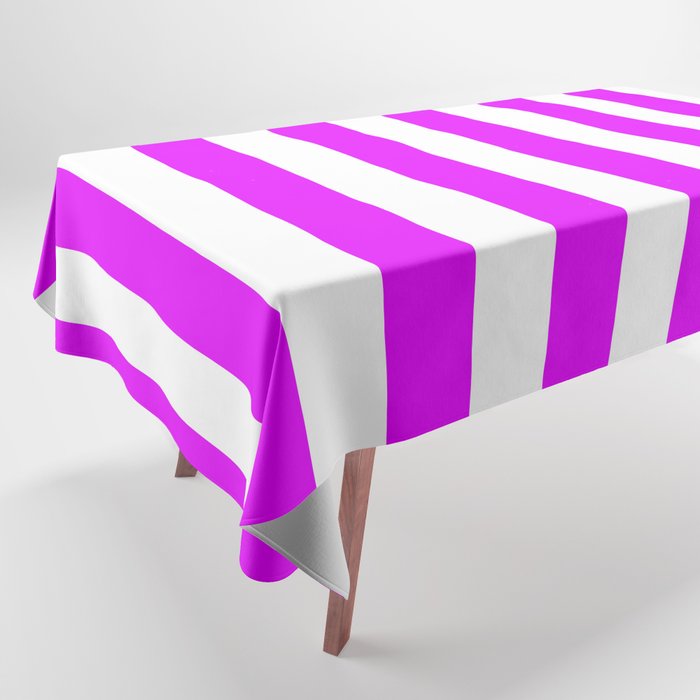 Orlando Orchid Pink Vertical Tent Stripes Florida Colors of the Sunshine State Tablecloth