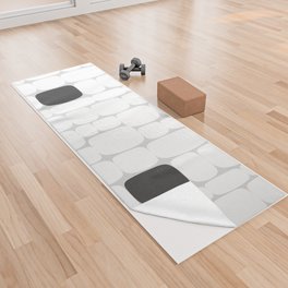 Abstraction_ROCK_STONE_BLACK_WHITE_BALANCE_PATTERN_POP_ART_05230A Yoga Towel