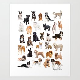 all the dogs Art Print