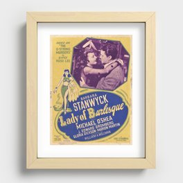 Vintage Burlesque Show Poster Recessed Framed Print
