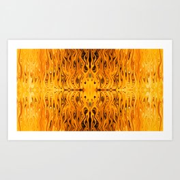 Flaming Squid by Chris Sparks Art Print