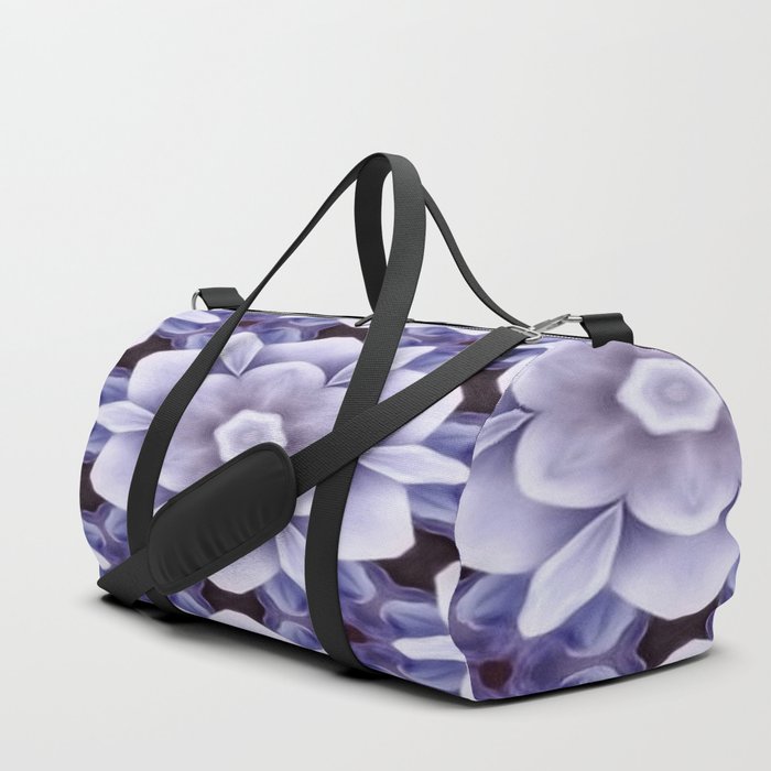 Abstract Pantone Periwinkle Roses Duffle Bag