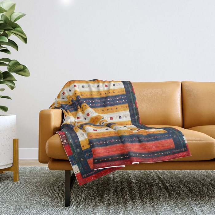 Lovely Warm Autumn Fall Color Style Traditional Bohemian Moroccan Handmade Style Throw Blanket