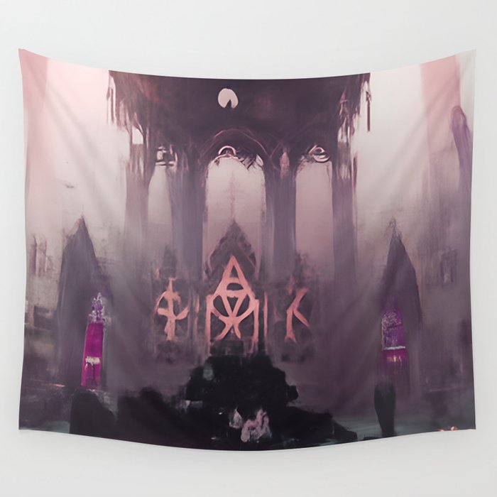 Dark art tapestry sales