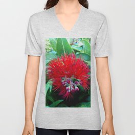 Liko Lehua - Budding Lehua Blossom V Neck T Shirt