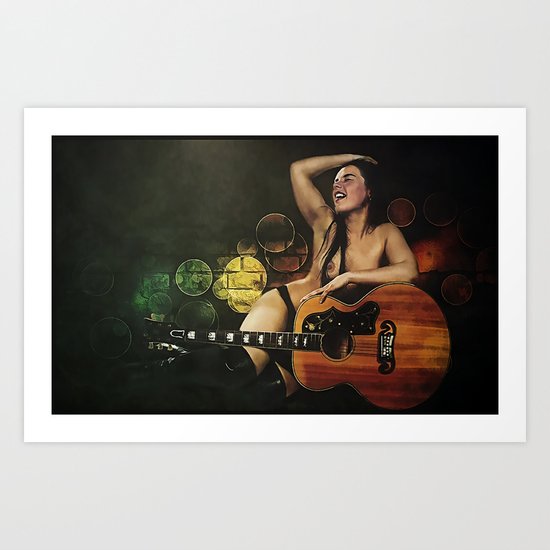 Guitar fantasy Art Print