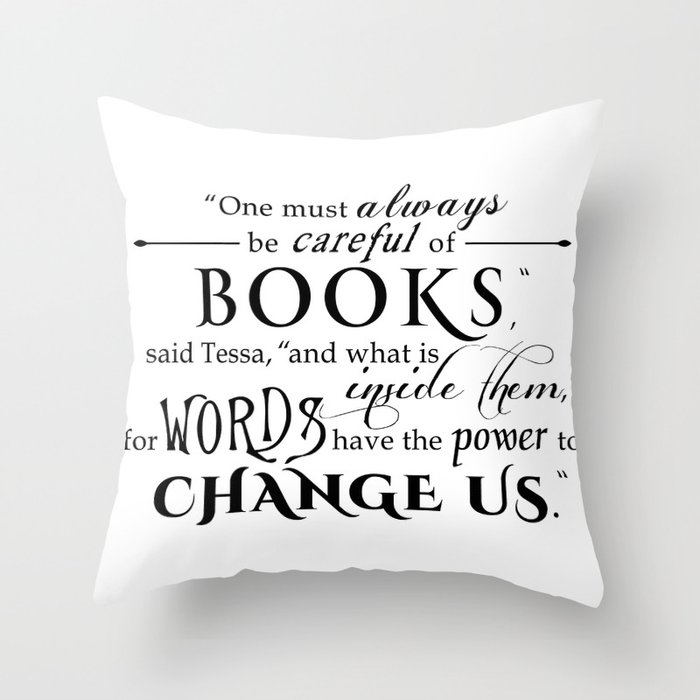 Words Have the Power to Change - Tessa (White) Throw Pillow