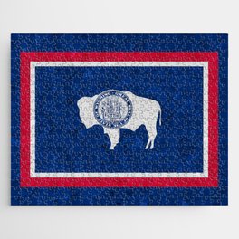 Flag of Wyoming US State Flags Banner Standard Colors Jigsaw Puzzle