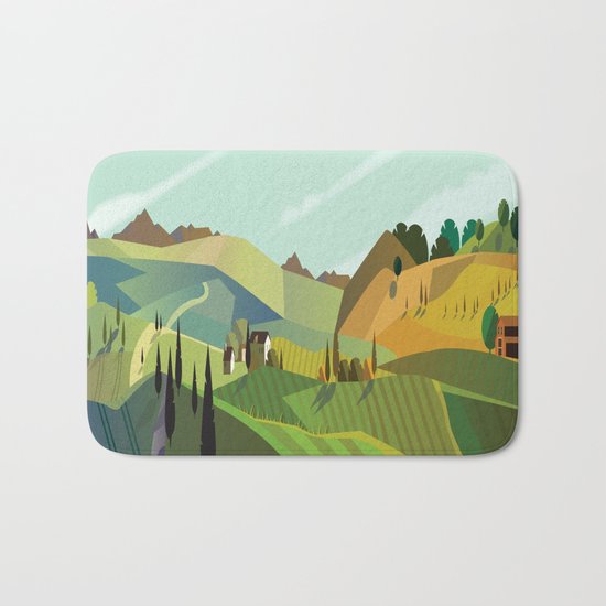 Autumn Landscape Bath Mat