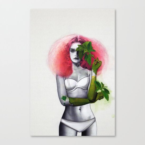 Garden Girls 3 - Mint Canvas Print