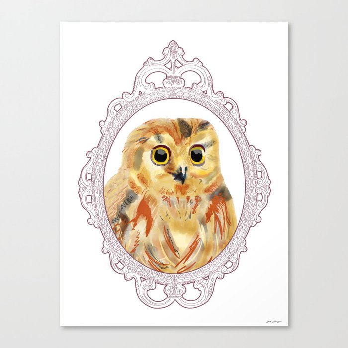 A Portrait of an Owl Canvas Print