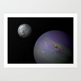 Hot Jupiter with Moons Art Print