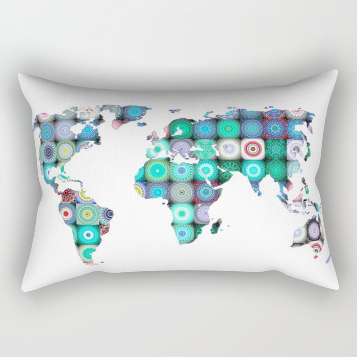 WORLD MAP Rectangular Pillow