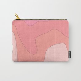 Liquid - Colorful Fluid Summer Vibes Beach Design Pattern in Pink Carry-All Pouch