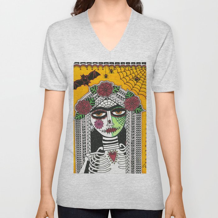 Frida Kahlo Forever V Neck T Shirt