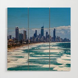 Gold Coast Skyline Wood Wall Art