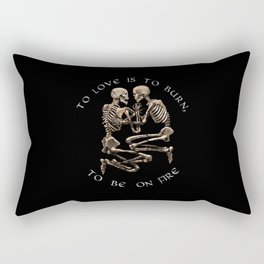 The Pompeii Lovers To Love Is To Burn Jane Austen Valentine's Day Skeleton Goth Gift Gothic Gifts Rectangular Pillow