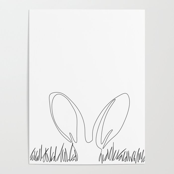 Bunny Ears Oneline Poster