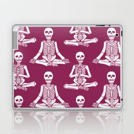 Yoga Skeleton Eggplant Laptop & iPad Skin
