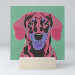 Colorful Wiener Dog Mini Art Print