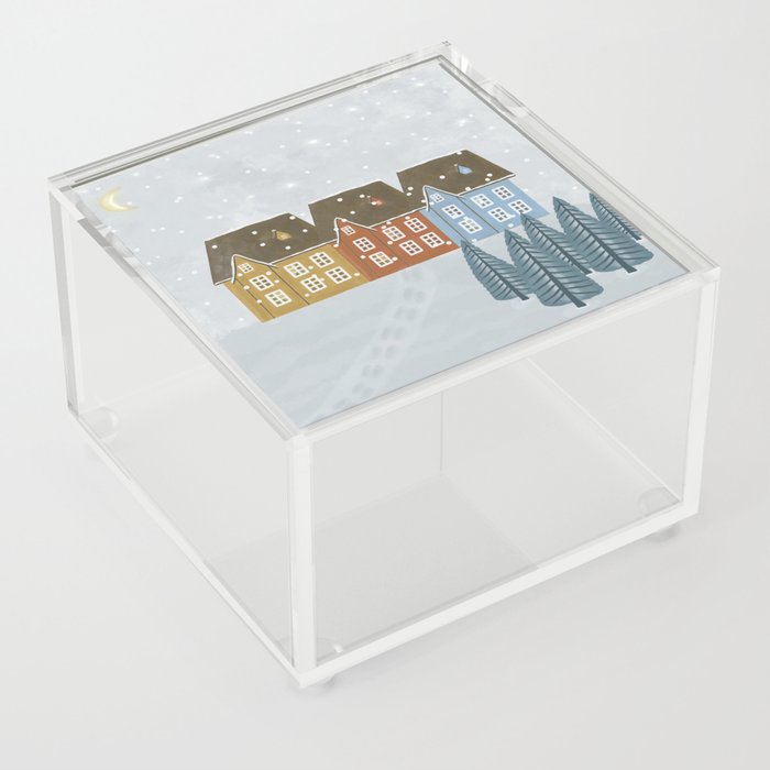 Winter houses Acrylic Box