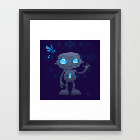 Waving Robot Framed Art Print