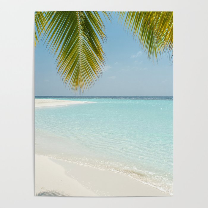 Tropical Beach Ocean Island Poster