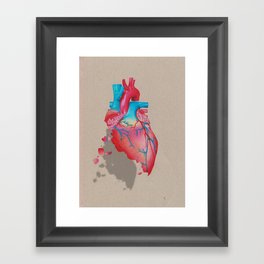 Plastic Heart Framed Art Print