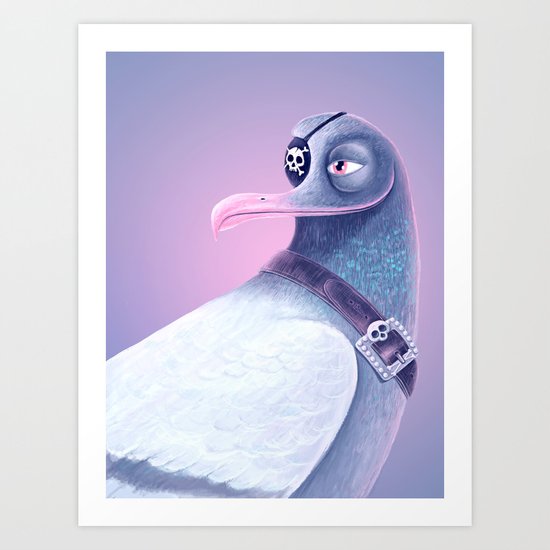 Pirate Joe Albatross Art Print