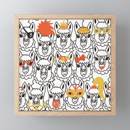 Cool Llamas Framed Mini Art Print