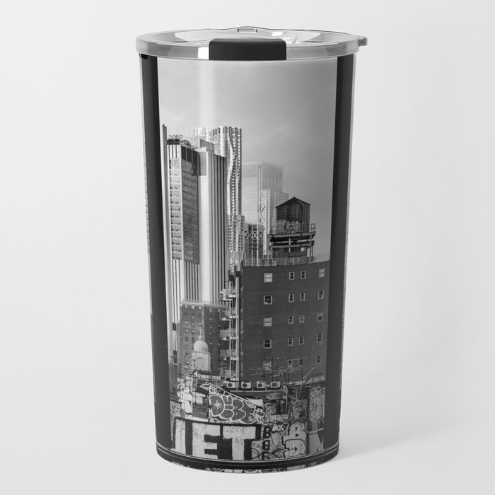 New York City Window | Black and White City Views #2 Travel Mug