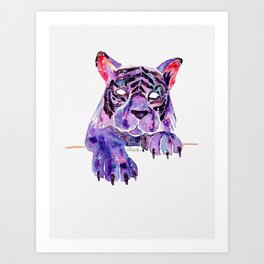 Galaxy-Tiger Art Print