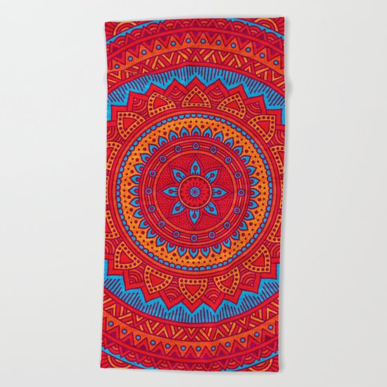 Hippie mandala 59 Beach Towel