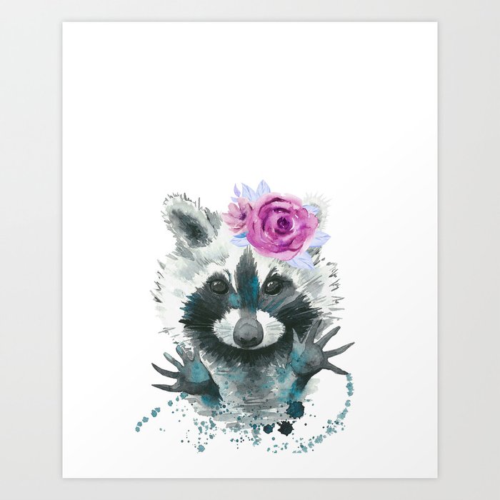Discover the motif RACCOON 2 by Art by ASolo as a print at TOPPOSTER