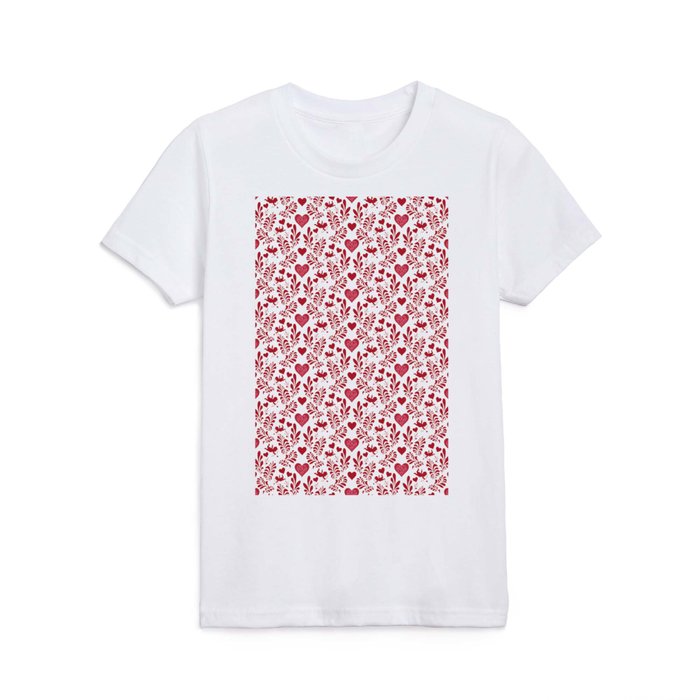 Little Red Cupids and Hearts Collection Kids T Shirt