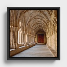 Spain Photography - Hallway Through A Spanish Castle Framed Canvas