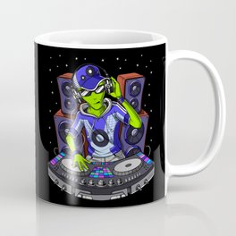 Space Alien Music DJ Coffee Mug